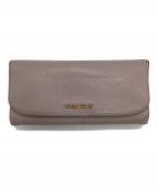 MIU MIUミュウミュウ）の古着「MADRAS 長財布」｜ピンク