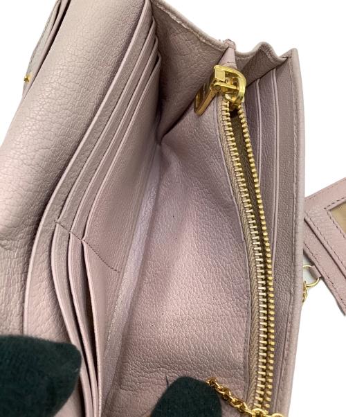 MIU MIU（ミュウミュウ）MIU MIU (ミュウミュウ) MADRAS 長財布 ピンクの古着・服飾アイテム