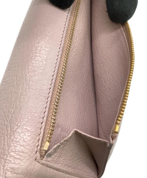 MIU MIU（ミュウミュウ）MIU MIU (ミュウミュウ) MADRAS 長財布 ピンクの古着・服飾アイテム