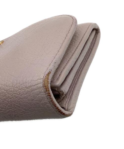 MIU MIU（ミュウミュウ）MIU MIU (ミュウミュウ) MADRAS 長財布 ピンクの古着・服飾アイテム