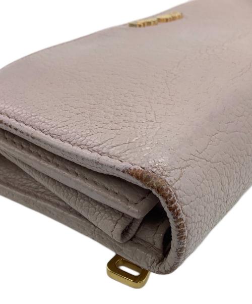 MIU MIU（ミュウミュウ）MIU MIU (ミュウミュウ) MADRAS 長財布 ピンクの古着・服飾アイテム