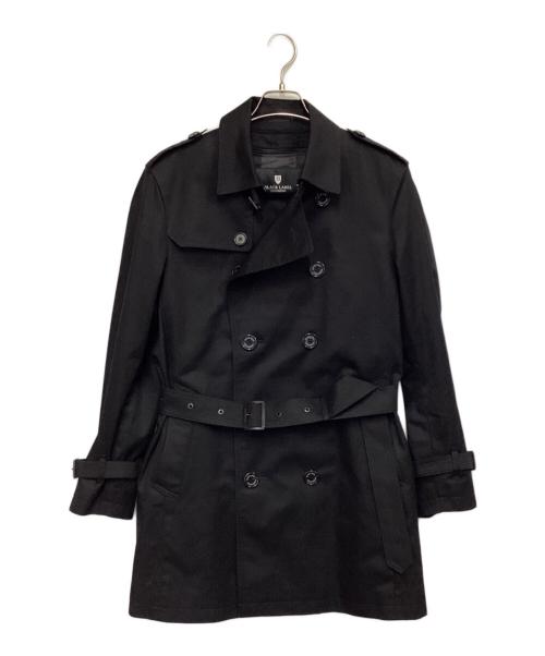 BLACK LABEL CRESTBRIDGE（ブラックレーベル クレストブリッジ）BLACK LABEL CRESTBRIDGE (ブラックレーベル クレストブリッジ) トレンチコート ブラック サイズ:Lの古着・服飾アイテム