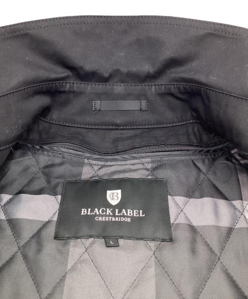 BLACK LABEL CRESTBRIDGE（ブラックレーベル クレストブリッジ）BLACK LABEL CRESTBRIDGE (ブラックレーベル クレストブリッジ) トレンチコート ブラック サイズ:Lの古着・服飾アイテム