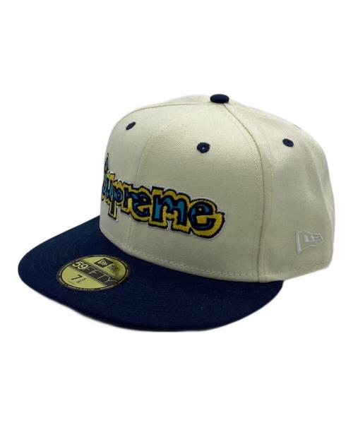 SUPREME（シュプリーム）SUPREME (シュプリーム) New Era (ニューエラ) 59FIFTY（フィフティーナイン フィフティー） キャップ ホワイト×ブルー サイズ:7 5/8の古着・服飾アイテム
