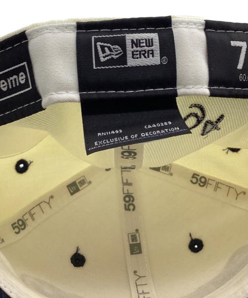 SUPREME（シュプリーム）SUPREME (シュプリーム) New Era (ニューエラ) 59FIFTY（フィフティーナイン フィフティー） キャップ ホワイト×ブルー サイズ:7 5/8の古着・服飾アイテム