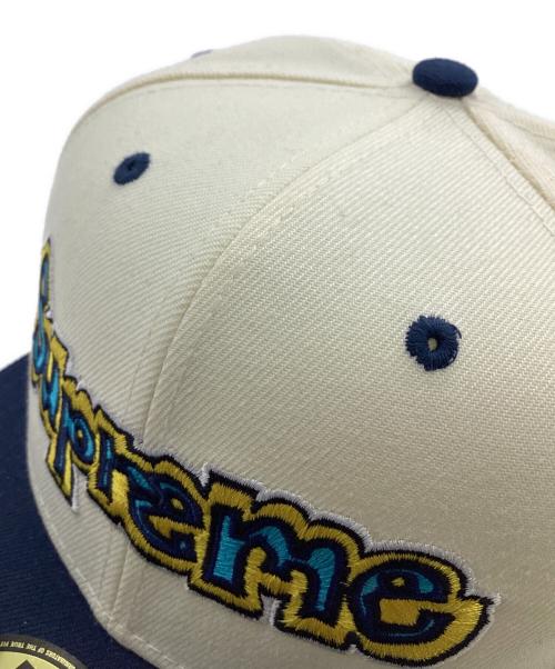 SUPREME（シュプリーム）SUPREME (シュプリーム) New Era (ニューエラ) 59FIFTY（フィフティーナイン フィフティー） キャップ ホワイト×ブルー サイズ:7 5/8の古着・服飾アイテム