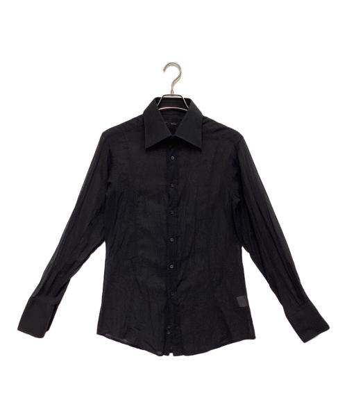 GUCCI（グッチ）GUCCI (グッチ) シアーシャツ ブラック サイズ:40-15 3/4の古着・服飾アイテム