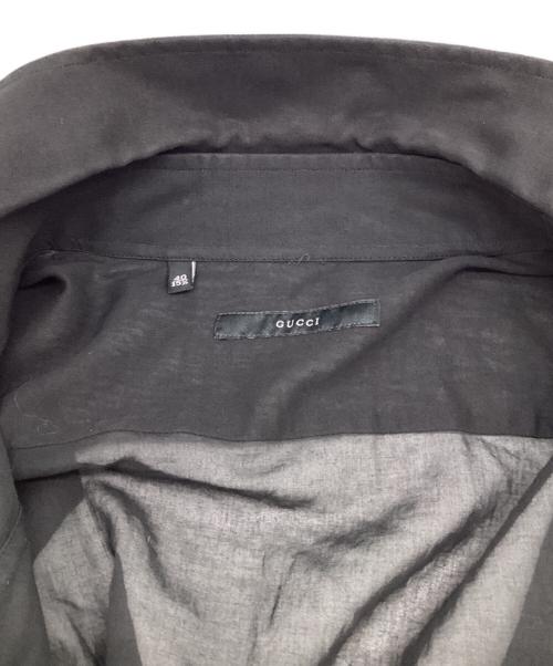 GUCCI（グッチ）GUCCI (グッチ) シアーシャツ ブラック サイズ:40-15 3/4の古着・服飾アイテム