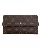 LOUIS VUITTONルイ ヴィトン）の古着「モノグラム ポルトトレゾール・インターナショナル 3つ折り長財布」｜ブラウン
