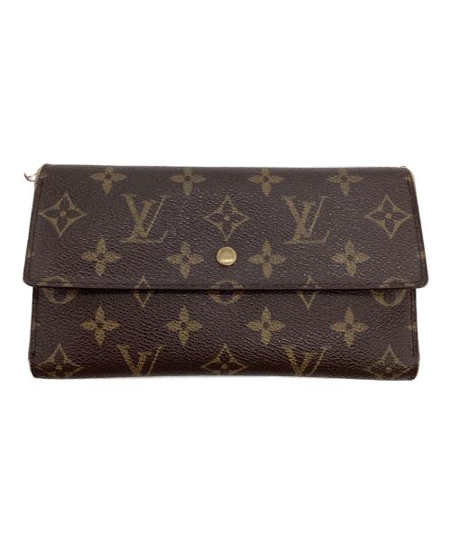 LOUIS VUITTON（ルイ ヴィトン）LOUIS VUITTON (ルイ ヴィトン) モノグラム ポルトトレゾール・インターナショナル 3つ折り長財布 ブラウンの古着・服飾アイテム