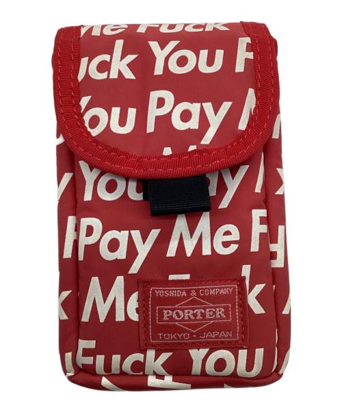 SUPREME（シュプリーム）SUPREME (シュプリーム) PORTER (ポーター) iPhone Case（アイフォン ケース）ポーチ レッドの古着・服飾アイテム