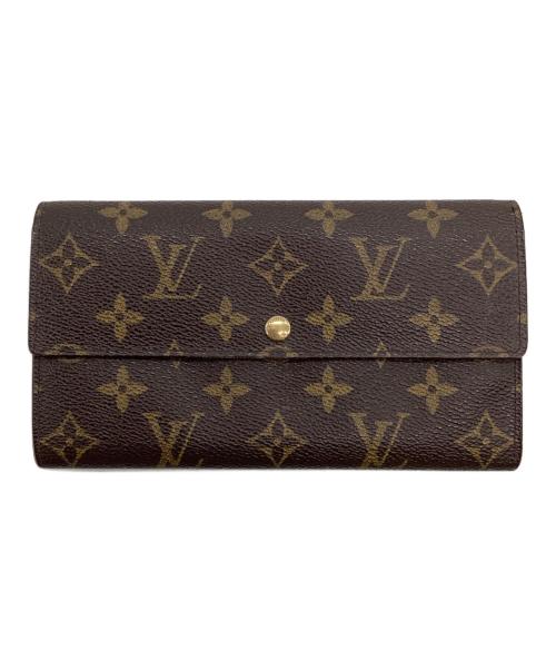 LOUIS VUITTON（ルイ ヴィトン）LOUIS VUITTON (ルイ ヴィトン) モノグラム ポシェット・ポルトモネクレディ 長財布 ブラウンの古着・服飾アイテム