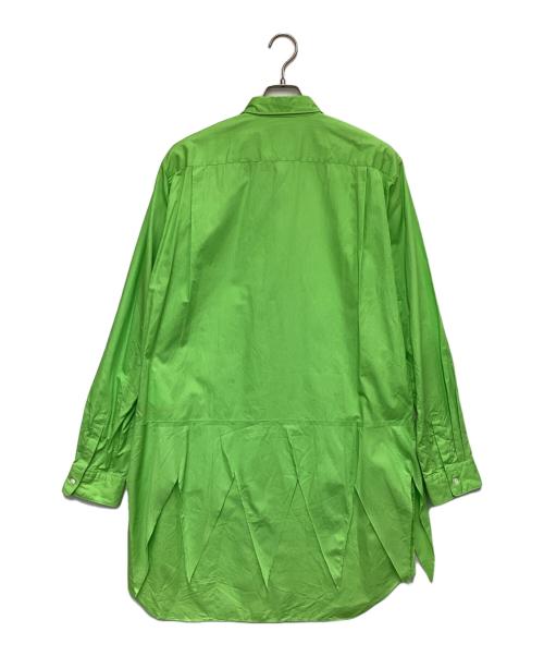 COMME des GARCONS HOMME PLUS（コムデギャルソンオムプリュス）COMME des GARCONS HOMME PLUS (コムデギャルソンオムプリュス) ヘムデザインシャツ グリーン サイズ:Lの古着・服飾アイテム