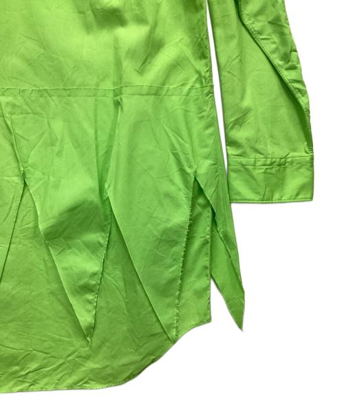 COMME des GARCONS HOMME PLUS（コムデギャルソンオムプリュス）COMME des GARCONS HOMME PLUS (コムデギャルソンオムプリュス) ヘムデザインシャツ グリーン サイズ:Lの古着・服飾アイテム