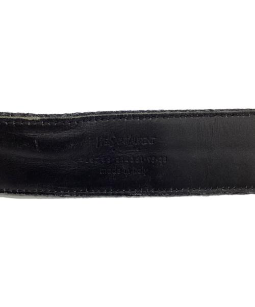 Yves Saint Laurent（イヴサンローラン）Yves Saint Laurent (イヴサンローラン) ウールベルト グレー サイズ:95・38の古着・服飾アイテム