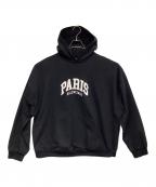 BALENCIAGAバレンシアガ）の古着「Cities Paris Hoodie Wide Fit（シティーズ パリ フーディー ワイド フィット）」｜ブラック