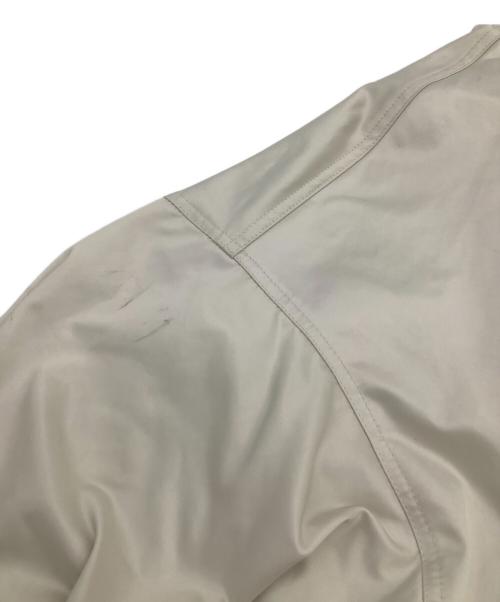 Curensology（カレンソロジー）Curensology (カレンソロジー) レザーライクサテンブルゾンジップジャケット アイボリー サイズ:Fの古着・服飾アイテム