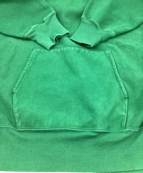 AURALEE（オーラリー）AURALEE (オーラリー) SUPER MILLED SWEAT P/O PARKA（スーパー ミルド スウェット プルオーバー パーカ） グリーン サイズ:3の古着・服飾アイテム