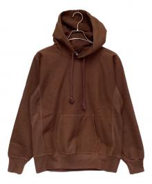 AURALEE（オーラリー）の古着「SUPER MILLED SWEAT P/O PARKA（スーパー ミルド スウェット プルオーバー パーカ）」｜ブラウン