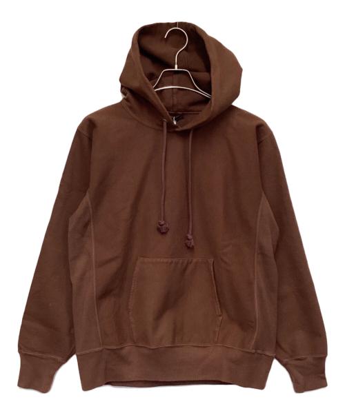 AURALEE（オーラリー）AURALEE (オーラリー) SUPER MILLED SWEAT P/O PARKA（スーパー ミルド スウェット プルオーバー パーカ） ブラウン サイズ:3の古着・服飾アイテム