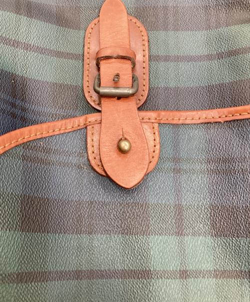 POLO RALPH LAUREN（ポロ・ラルフローレン）POLO RALPH LAUREN (ポロ・ラルフローレン) メッセンジャーバッグ グリーン×ブラウンの古着・服飾アイテム