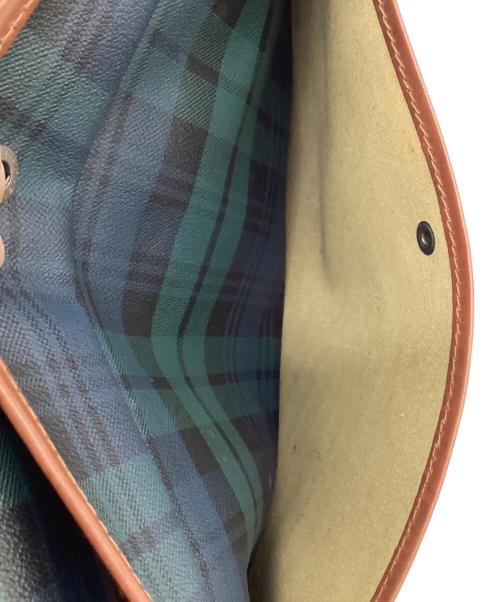 POLO RALPH LAUREN（ポロ・ラルフローレン）POLO RALPH LAUREN (ポロ・ラルフローレン) メッセンジャーバッグ グリーン×ブラウンの古着・服飾アイテム