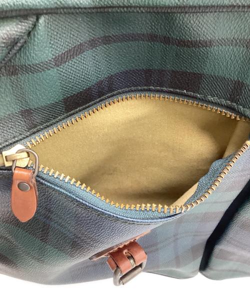POLO RALPH LAUREN（ポロ・ラルフローレン）POLO RALPH LAUREN (ポロ・ラルフローレン) メッセンジャーバッグ グリーン×ブラウンの古着・服飾アイテム