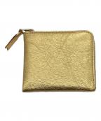 COMME des GARCONSコムデギャルソン）の古着「L字ファスナーウォレット」｜ゴールド