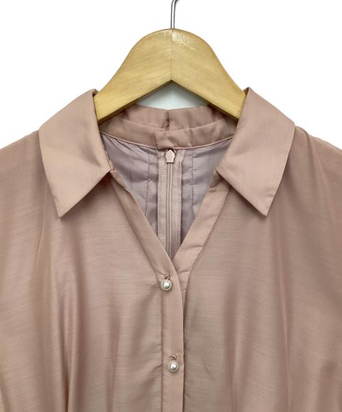 Apuweiser-riche（アプワイザーリッシェ）Apuweiser-riche (アプワイザーリッシェ) 洗えるパール釦シアーシャツワンピース ピンク サイズ:2の古着・服飾アイテム