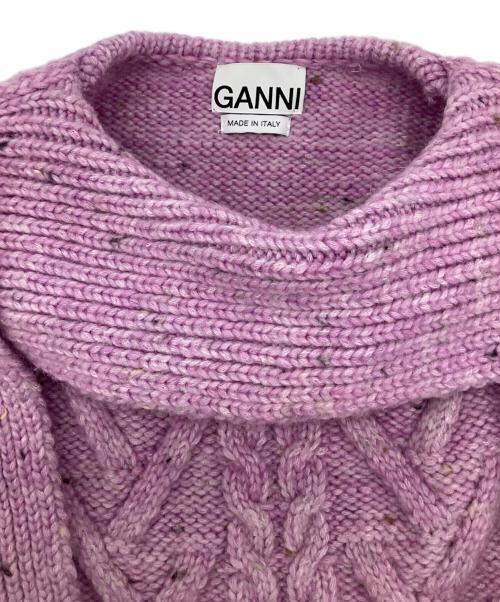 GANNI（ガニー）GANNI (ガニー) ケーブルニット ピンク サイズ:XXS/XSの古着・服飾アイテム