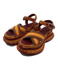 Chloe（クロエ）の古着「MERIL（メリル）サンダル」｜オレンジ×レッド