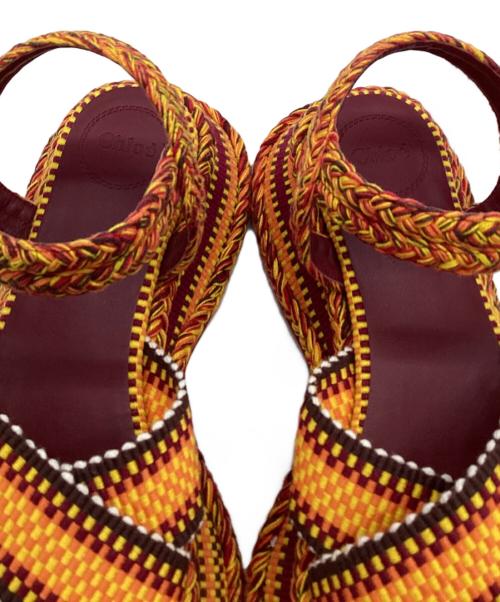 Chloe（クロエ）Chloe (クロエ) MERIL（メリル）サンダル オレンジ×レッド サイズ:38Wの古着・服飾アイテム