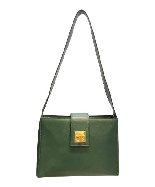 CELINE（セリーヌ）CELINE (セリーヌ) セミショルダーバッグ グリーンの古着・服飾アイテム