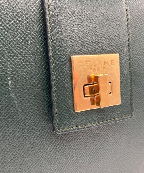 CELINE（セリーヌ）CELINE (セリーヌ) セミショルダーバッグ グリーンの古着・服飾アイテム