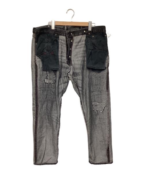 POLO RALPH LAUREN（ポロ・ラルフローレン）POLO RALPH LAUREN (ポロ・ラルフローレン) パッチワークデニム ブラック サイズ:38の古着・服飾アイテム