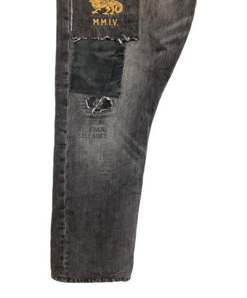 POLO RALPH LAUREN（ポロ・ラルフローレン）POLO RALPH LAUREN (ポロ・ラルフローレン) パッチワークデニム ブラック サイズ:38の古着・服飾アイテム