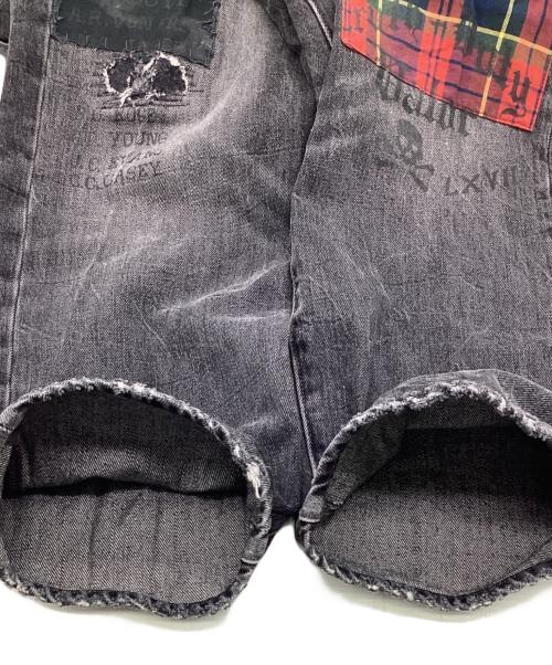 POLO RALPH LAUREN（ポロ・ラルフローレン）POLO RALPH LAUREN (ポロ・ラルフローレン) パッチワークデニム ブラック サイズ:38の古着・服飾アイテム