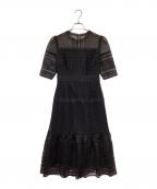 CELFORDセルフォード）の古着「フィッシュテールレースワンピース」｜ブラック