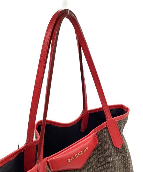 GIVENCHY（ジバンシィ）GIVENCHY (ジバンシィ) トートバッグ ブラウン×レッドの古着・服飾アイテム
