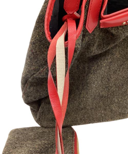 GIVENCHY（ジバンシィ）GIVENCHY (ジバンシィ) トートバッグ ブラウン×レッドの古着・服飾アイテム