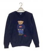 POLO RALPH LAURENポロ・ラルフローレン）の古着「ポロベア コットン ニット」｜ネイビー