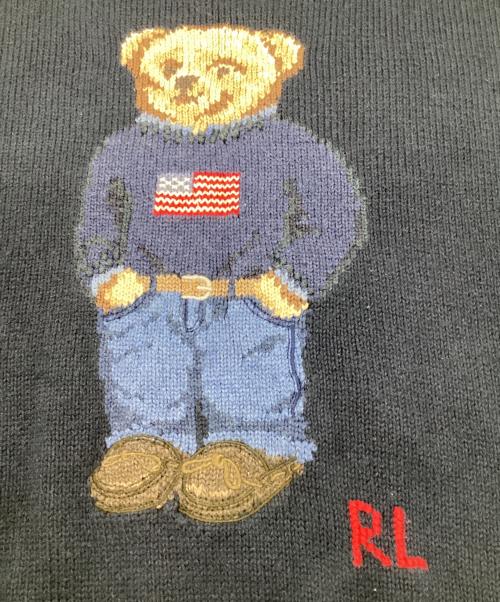 POLO RALPH LAUREN（ポロ・ラルフローレン）POLO RALPH LAUREN (ポロ・ラルフローレン) ポロベア コットン ニット ネイビー サイズ:ボーイズXL(18-20）の古着・服飾アイテム