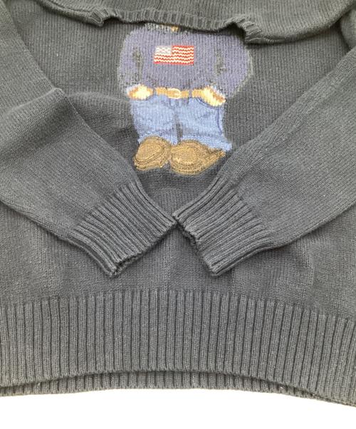 POLO RALPH LAUREN（ポロ・ラルフローレン）POLO RALPH LAUREN (ポロ・ラルフローレン) ポロベア コットン ニット ネイビー サイズ:ボーイズXL(18-20）の古着・服飾アイテム