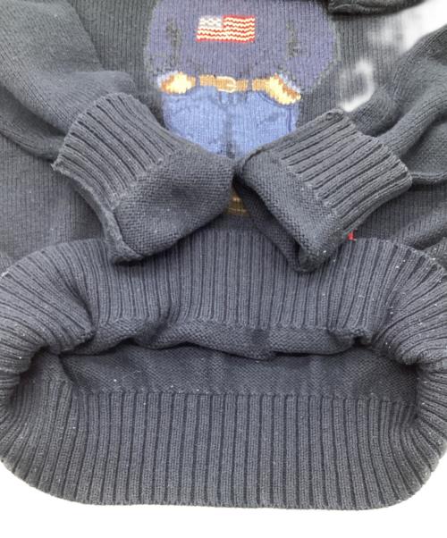POLO RALPH LAUREN（ポロ・ラルフローレン）POLO RALPH LAUREN (ポロ・ラルフローレン) ポロベア コットン ニット ネイビー サイズ:ボーイズXL(18-20）の古着・服飾アイテム
