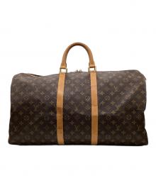 LOUIS VUITTON（ルイ ヴィトン）の古着「モノグラム キーポル55 トラベルバッグ」｜ブラウン