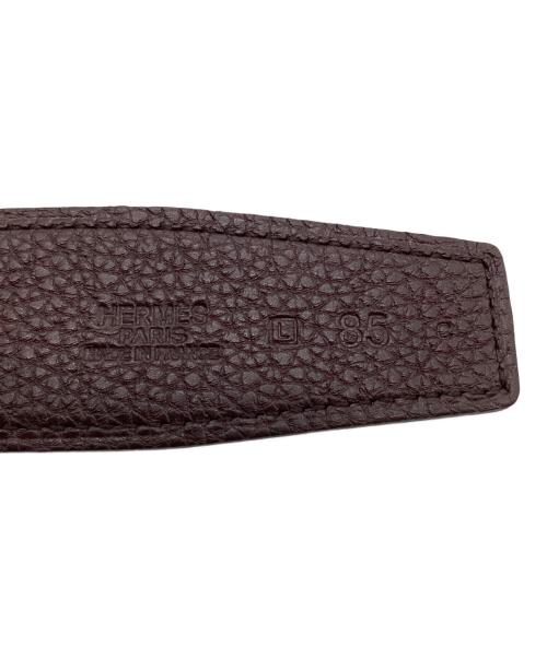 HERMES（エルメス）HERMES (エルメス) Hバックルベルト ブラック×ブラウン サイズ:85の古着・服飾アイテム