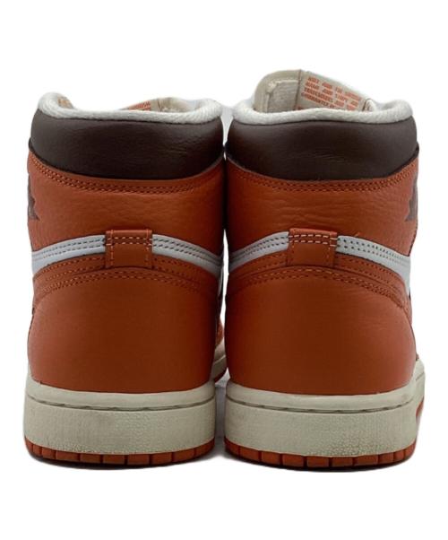 NIKE（ナイキ）NIKE (ナイキ) WMNS AIR JORDAN 1 RETRO HIGH OG（ウィメンズ エア ジョーダン 1 レトロ ハイ オリジナル） オレンジ×ホワイト サイズ:24㎝の古着・服飾アイテム