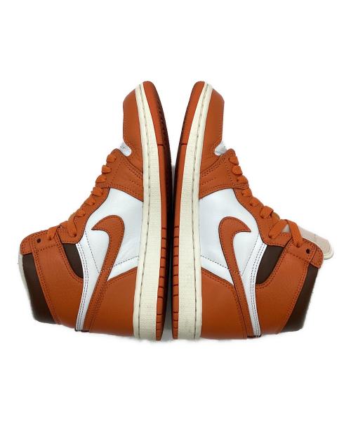 NIKE（ナイキ）NIKE (ナイキ) WMNS AIR JORDAN 1 RETRO HIGH OG（ウィメンズ エア ジョーダン 1 レトロ ハイ オリジナル） オレンジ×ホワイト サイズ:24㎝の古着・服飾アイテム