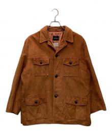 SEATTLE KNITTING MILLS×DUPONT QUILON（シアトル ニッティング ミルズ×デュポン クイロン）の古着「ヌバックレザージャケット」｜ブラウン