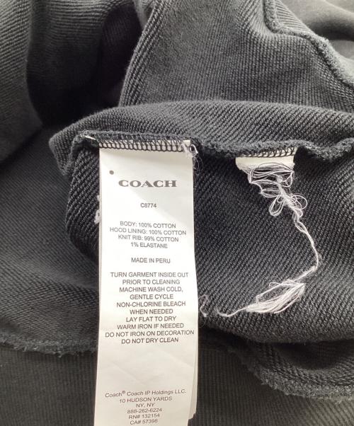 COACH（コーチ）COACH (コーチ) シグネチャー プルオーバーパーカー ブラック サイズ:Sの古着・服飾アイテム